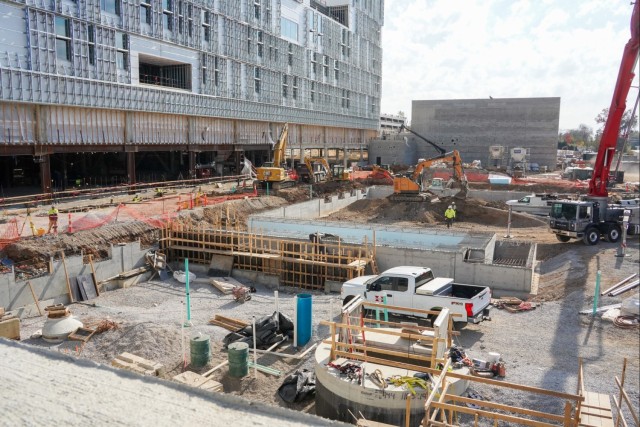 Construction continues at the Louisville VA Medical Center Oct. 30, 2024